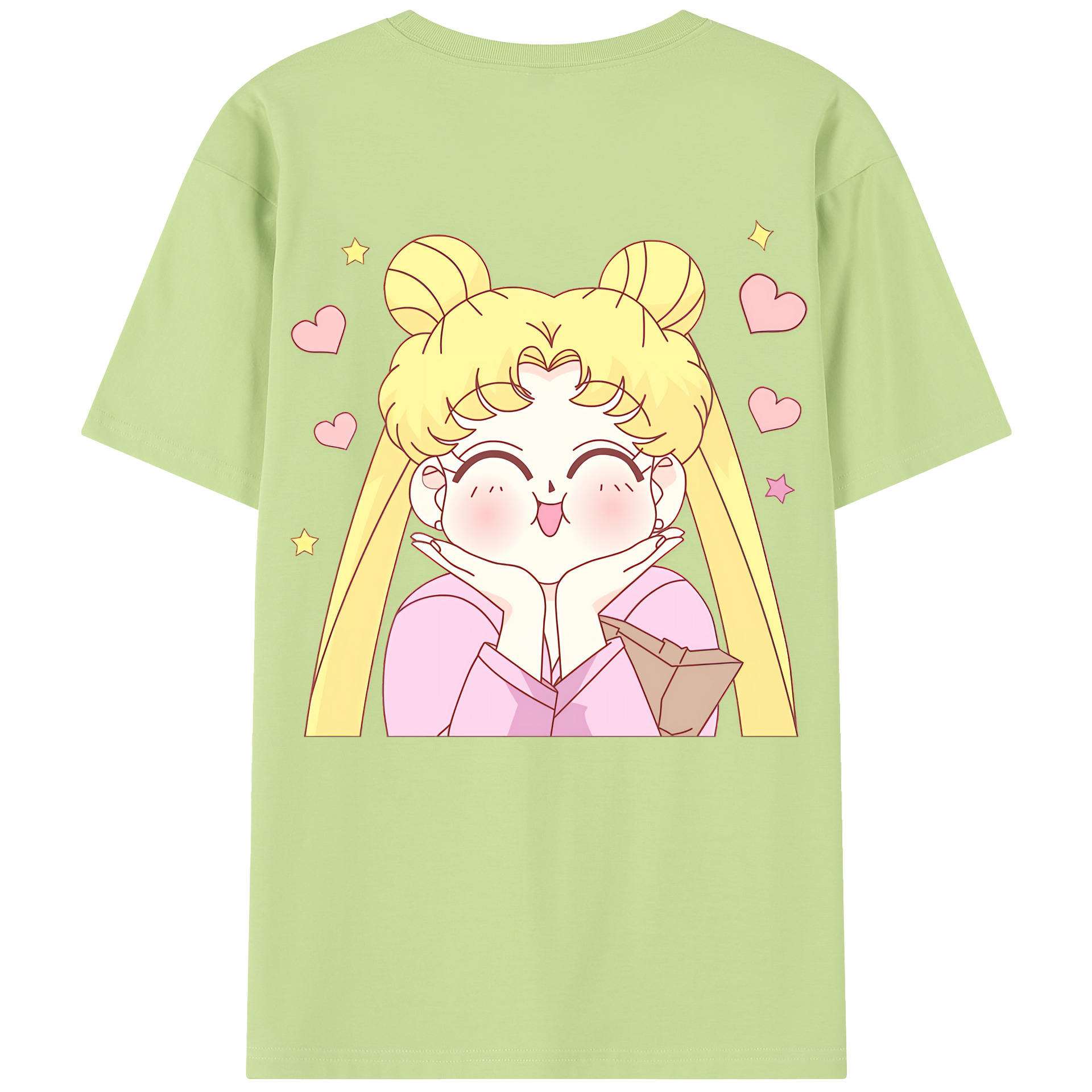 （画像用） 美少女戦士セーラームーン 愛野 美奈子 あいの みなこ Sailor Moon Aino Minako 綿100％半袖Tシャツ（背面プリント）